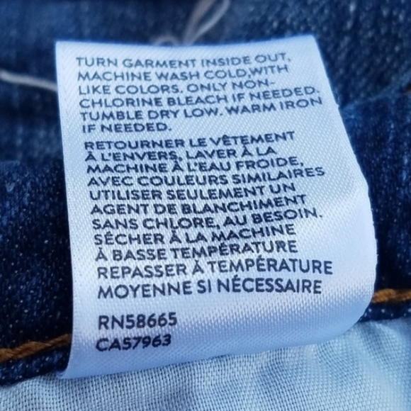 BP distressed Blue denim jean cutoff raw hem shorts size 5 - Picture 5 of 6